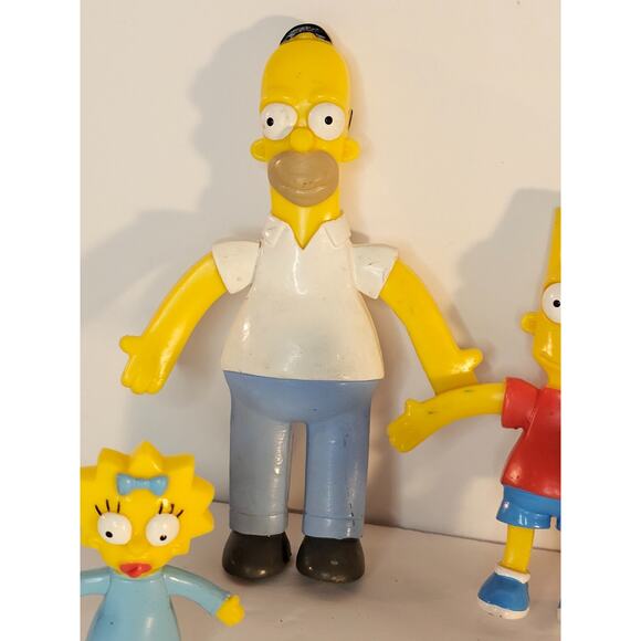Vintage SIMPSON'S - Set of 5 Bendable Rubber "THE SIMPSONS" Figures 5" - Picture 3 of 4